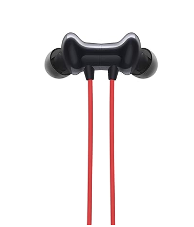 Oneplus Bullets Wireless Z Bass Edition Bluetooth in Ear Earphones with mic, (Reverb Red)