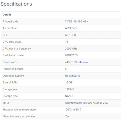 Mikrotik CCR2116-12G-4S+